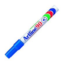Load image into Gallery viewer, Artline 90 Blue Permanent Marker Chisel Point