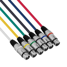 Load image into Gallery viewer, Cable Hybrid Xlr(F)-Xlr(M) 1M 6PC Different Colour