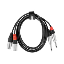 Load image into Gallery viewer, Cable Hybrid Dual XLR(M) - Dual Jack Mono 1.8m