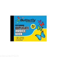 Load image into Gallery viewer, Butterfly A6 Duplicate Book Invoice