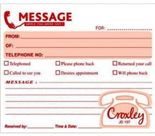 Load image into Gallery viewer, JD197 Telephone Message Book
