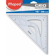 Load image into Gallery viewer, Set Square 26cm 45 Degrees Maped
