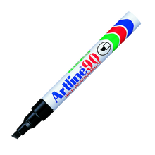 Load image into Gallery viewer, Artline 90 Black Permanent Marker Chisel Point

