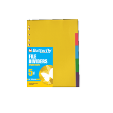 Load image into Gallery viewer, A4 File Dividers 1-5 Board Bright Butterfly
