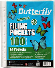 Load image into Gallery viewer, A4 Pocket Sleeves 25 Pack Butterfly
