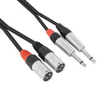 Load image into Gallery viewer, Cable Hybrid Dual XLR(M) - Dual Jack Mono 1.8m

