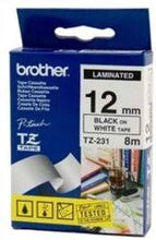 Load image into Gallery viewer, Compatible Brother TZe-231 12mm black on white label tape
