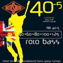 Load image into Gallery viewer, Rotosound RB40 Nickel 5-String Bass Guitar Strings 40-125
