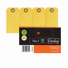 Load image into Gallery viewer, Croxley tags Buff-Manilla per box
